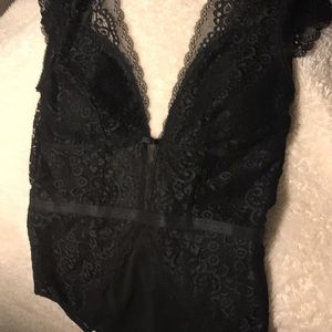 Black Lace Bodysuit Lingerie